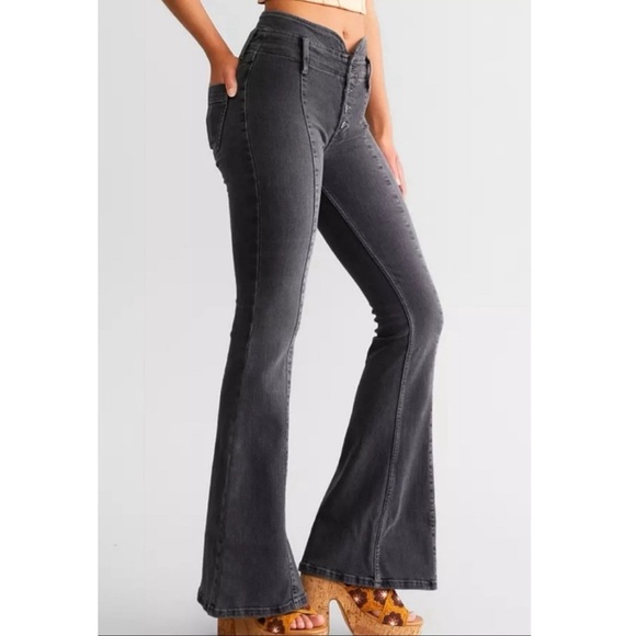 Free People We The Free After Dark Mid-Rise Flare Jeans - Picture 8 of 8